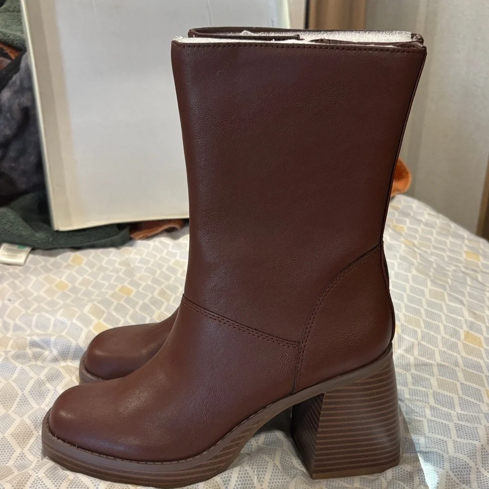 Sun + Stone Brown Chunky Boots - Picture 3 of 4